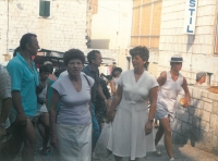Lili Trojanová na zájezdě Svazarmu do Itálie, 1988