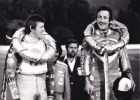 On the podium, Jiří Štancl silver on the left, 1983 
