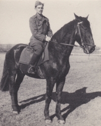 Vladimir Bohata during military service, Ctyri Dvory - Ceske Budejovice, March 1950