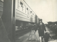 Vlakové nádraží v Čierné pri Čope na studentské výpravě do Litvy, 1974