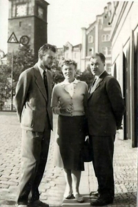 With his parents