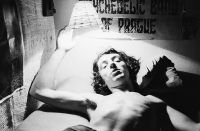 Ivo Pospíšil in a studio apartment in Pankrác, Prague, the first half of the 1970s  