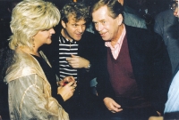 The owners of Radost FX, Bethea and Richard Zoly, with Václav Havel on the occasion of the opening of the club, Prague, the early 1990s 