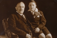 Brother Václav with father Václav Roubík in 1929