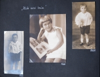 Anděla na fotografii mezi bratry Václavem a Antonínem, 1922, 1926, 1925