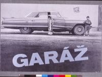 A poster of the Garáž band, the 1980s