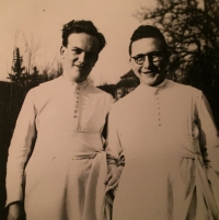 Zdeněk Vondráček and Jan Riško, future theology students