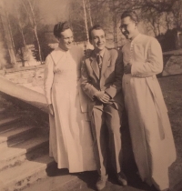 From the left: Leo Zdeněk Vondráček, Oldřich Maršík and Jan Riško in Želiv