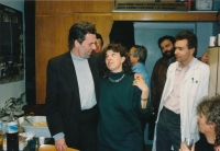 Hana Mahlerová s Janem Sokolem, 1994
