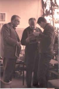 Lubomír Šlapeta, Hans Scharoun a Vladimír Šlapeta v Západním Berlíně, 1967