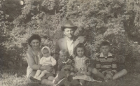 With parents in 1960