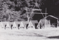 Skautský tábor Bratrství poblíž Želiva 