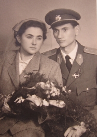 Wedding photograph of Rostislav Zapletal and his wife