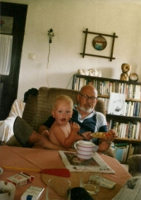 With grandson, 2005