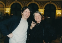 Ivo Pospíšil with Anna Fárová, Spanish hall, Prague, the mid-1990s 