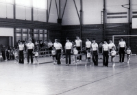 Sokol České Budějovice, training of children and their parents, circa 1985