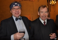 Jan Hrabina a Václav Havel v roce 2010, Praha