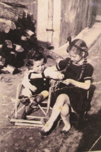 Ivan with a cousin who did not survive, 1943