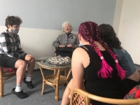 Nahrávání rozhovoru pro projekt Příběhy našich sousedů