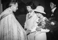 Svatba pamětníka v katedrále sv. Mikuláše v Českých Budějovicích, 1979