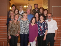 Tomáš Lánczos (right) and a meeting of Grammar School graduates with Hungarian as the language of instruction (class of 1984) in 2019