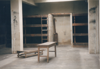 Terezín, a view of one of the mass cells on IV. from the court where Václav Grim Sr. was imprisoned, 2001 
