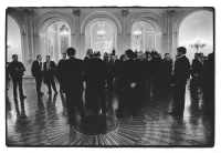 Jan Hrabina (úplně vpravo) při setkání české delegace s Michailem Gorbačovem, únor 1990, foto: Bohdan Holomíček