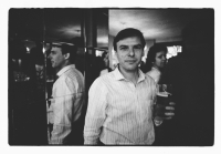 Jan Hrabina v Československém domě v Moskvě, únor 1990, foto: Bohdan Holomíček