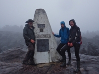 Tomáš Lánczos on Roraima Mountain with Nela Filipčíková and Kamila Hrúzová, doctoral students at the time. At Punto Triple - a meeting between the borders of Venezuela, Guyana and Brazil