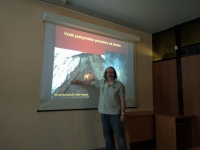 Tomáš Lánczos as a university teacher in class