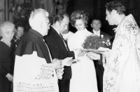 Marie Svatošová, wedding in Prague at St. Nicholas Church, 1971