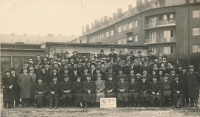The last common photograph of the Sokol members in Vysočany prior to the war (taken in 1939)