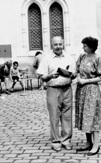 Marie Svatošová s manželem, 1980