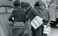 Protest campaign against the occupation by Warsaw Pact troops in Český Dub, after August 21, 1968