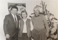 Ivan Adam with his parents