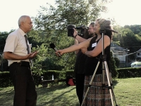 Jarmila Vaňová during a report