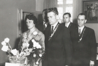 Wedding of Marie Cichrová and Václav Koubík, 1964