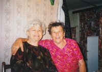 Her mother Marie with her friend Marie Koubíková, 2001