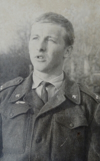 Metoděj Ondruch wearing army uniform. 1967