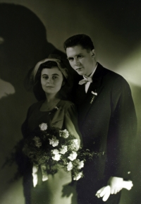 The wedding of Milena Sedláčková and Jaroslav Sedláček in 1960