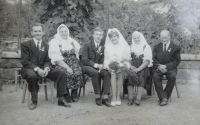 Wedding photograph of Metoděj and Marie Ondruch. 1969