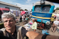 Tomáš on a trip to Ukraine, where he admired the trains again.

