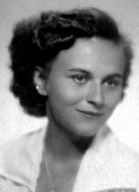 Milena Sedláčková (back then Součková) in 1948