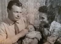 Anna s manželem a synem Janem, 1960