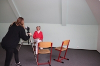 Eva Bártová při natáčení rozhovoru