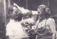 Vojtěch Petr with his parents