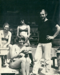 Aleš Lamr se svou budoucí ženou Blankou, začátek 70. let