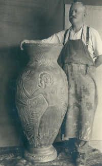 His grandfather, Václav Lamr, started his family's pottery-making tradition 
