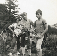 Dovolená na Slovensku, vlevo kamarád Zdeněk Hájek, 1974
