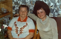 Marie Štráchalová with her mother Marie Pavelková (1978)